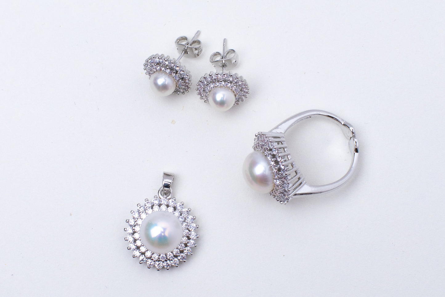 Love Heart Cat Bear Jewelry Set for Little Girls Necklace Earrings set Jewelry