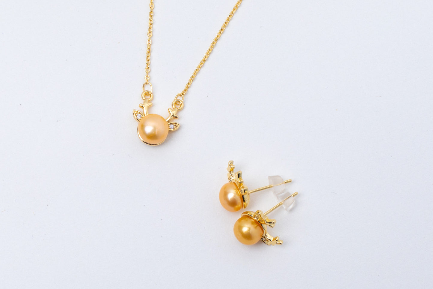 Love Heart Cat Bear Jewelry Set for Little Girls Necklace Earrings set Jewelry